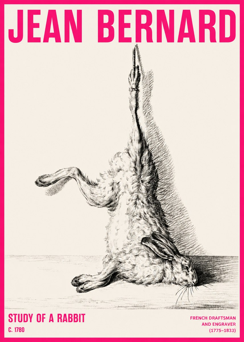 Jean Bernard The Dancing Hare No6 - Poszter