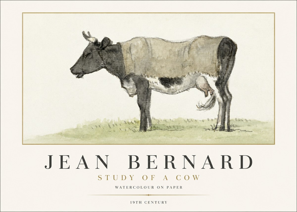 Jean Bernard Study of a Cow IX No1 - Poszter
