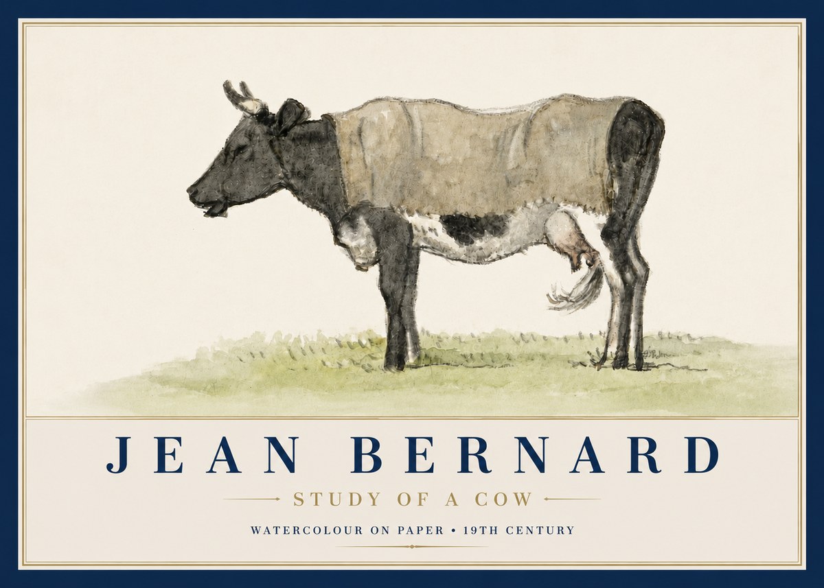 Jean Bernard Study of a Cow IX No4 - Poszter