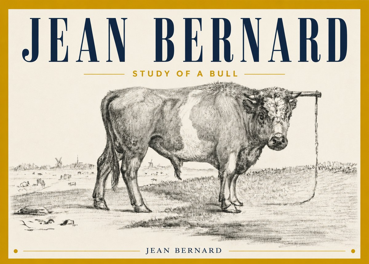 Jean Bernard Study of a Bull III No4 - Poszter