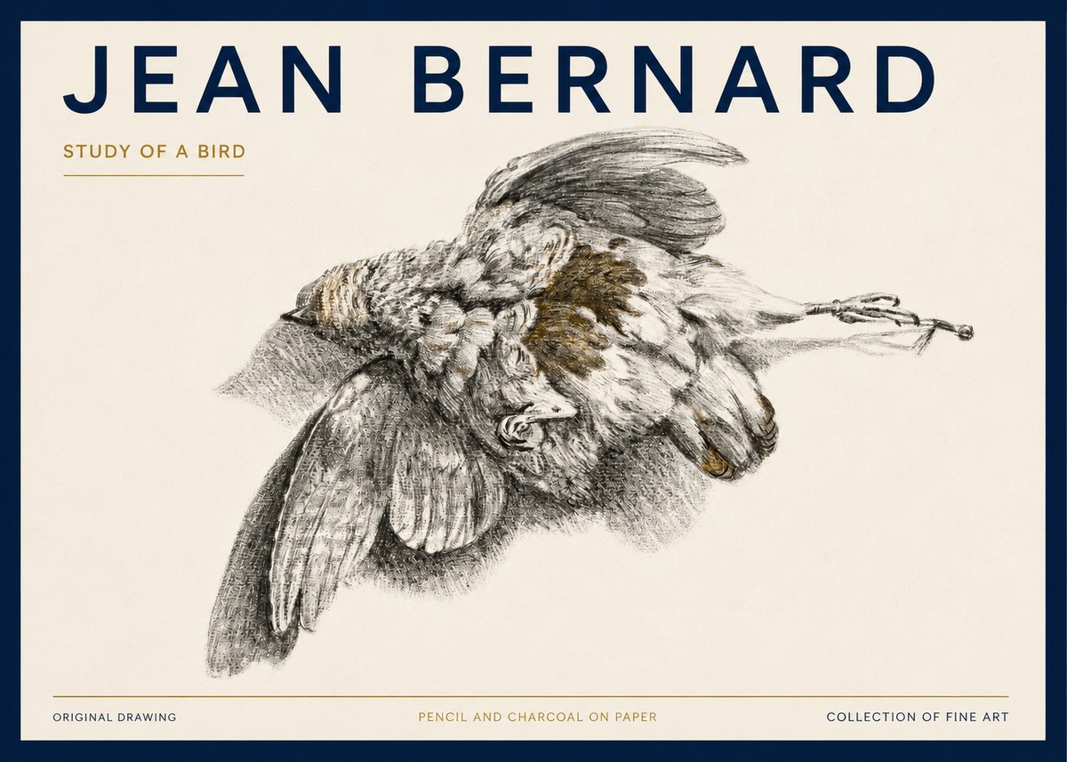Jean Bernard Study of a Bird III No3 - Poszter