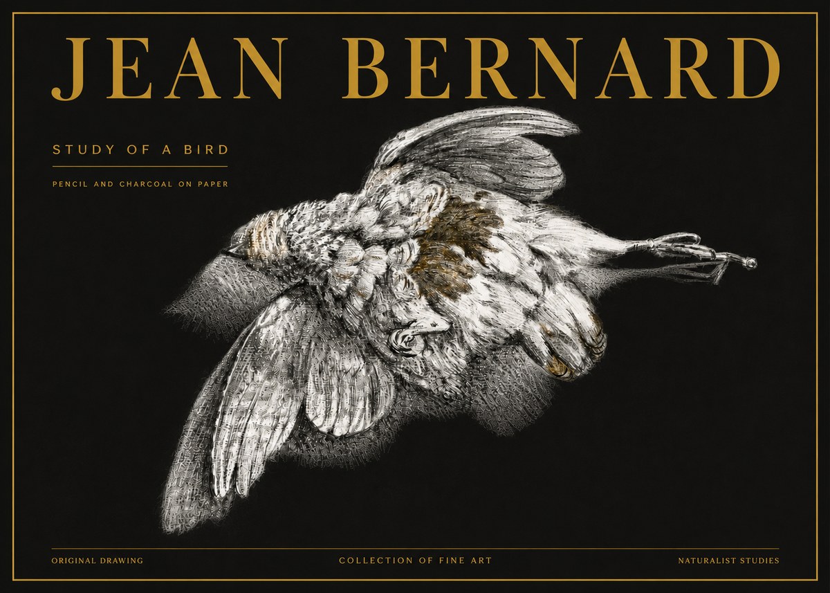 Jean Bernard Study of a Bird III No5 - Poszter