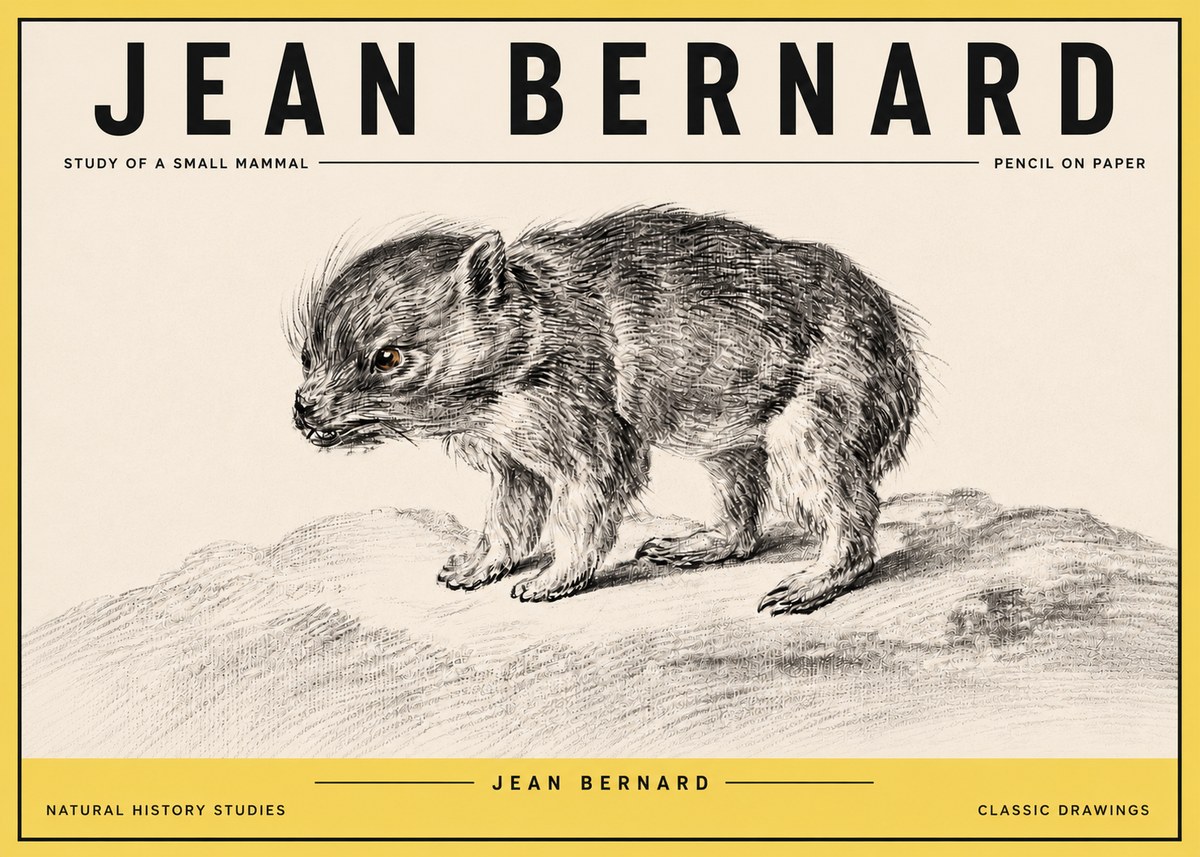Jean Bernard Study of a Small Mammal No4 - Poszter
