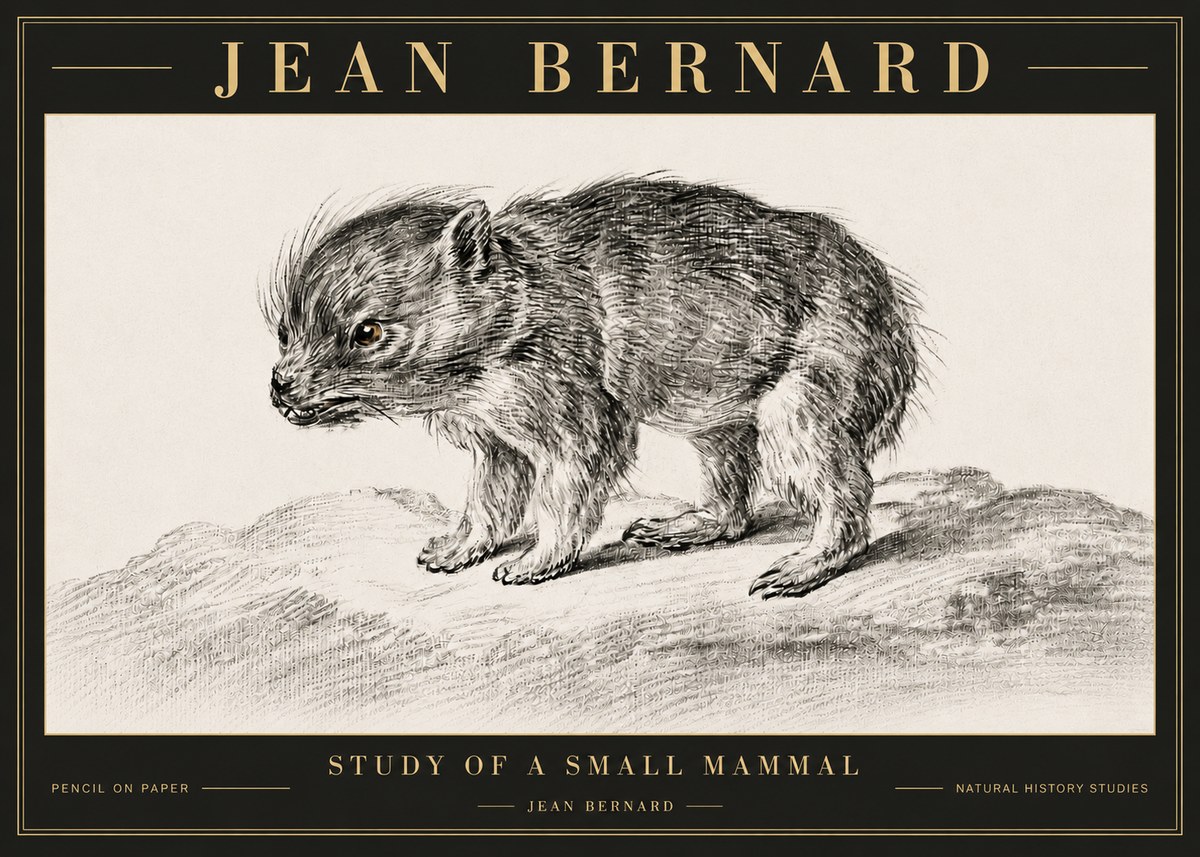 Jean Bernard Study of a Small Mammal No6 - Poszter