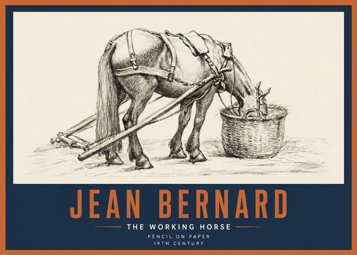 Jean Bernard The Working Horse No2 - Poszter