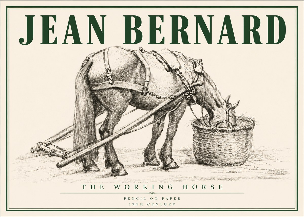 Jean Bernard The Working Horse No3 - Poszter