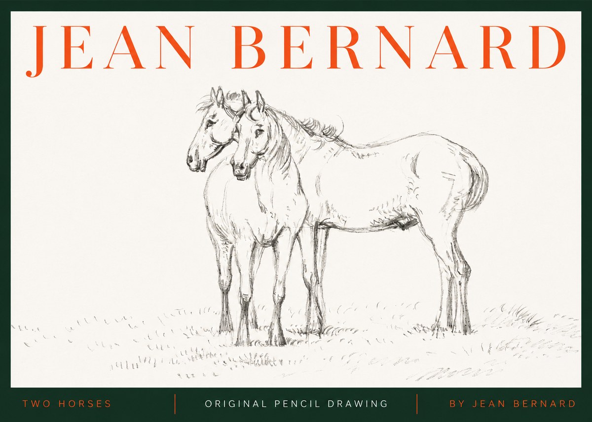 Jean Bernard Two Horses I No2 - Poszter