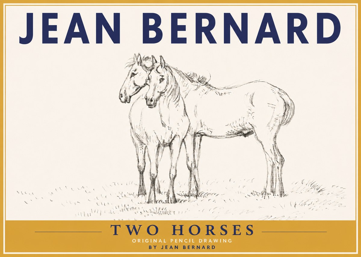 Jean Bernard Two Horses I No4 - Poszter