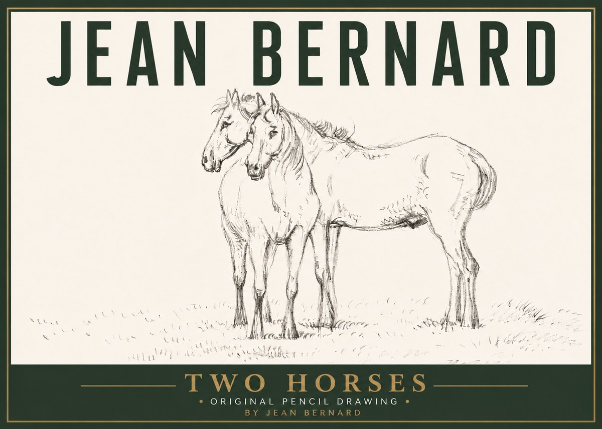 Jean Bernard Two Horses I No5 - Poszter