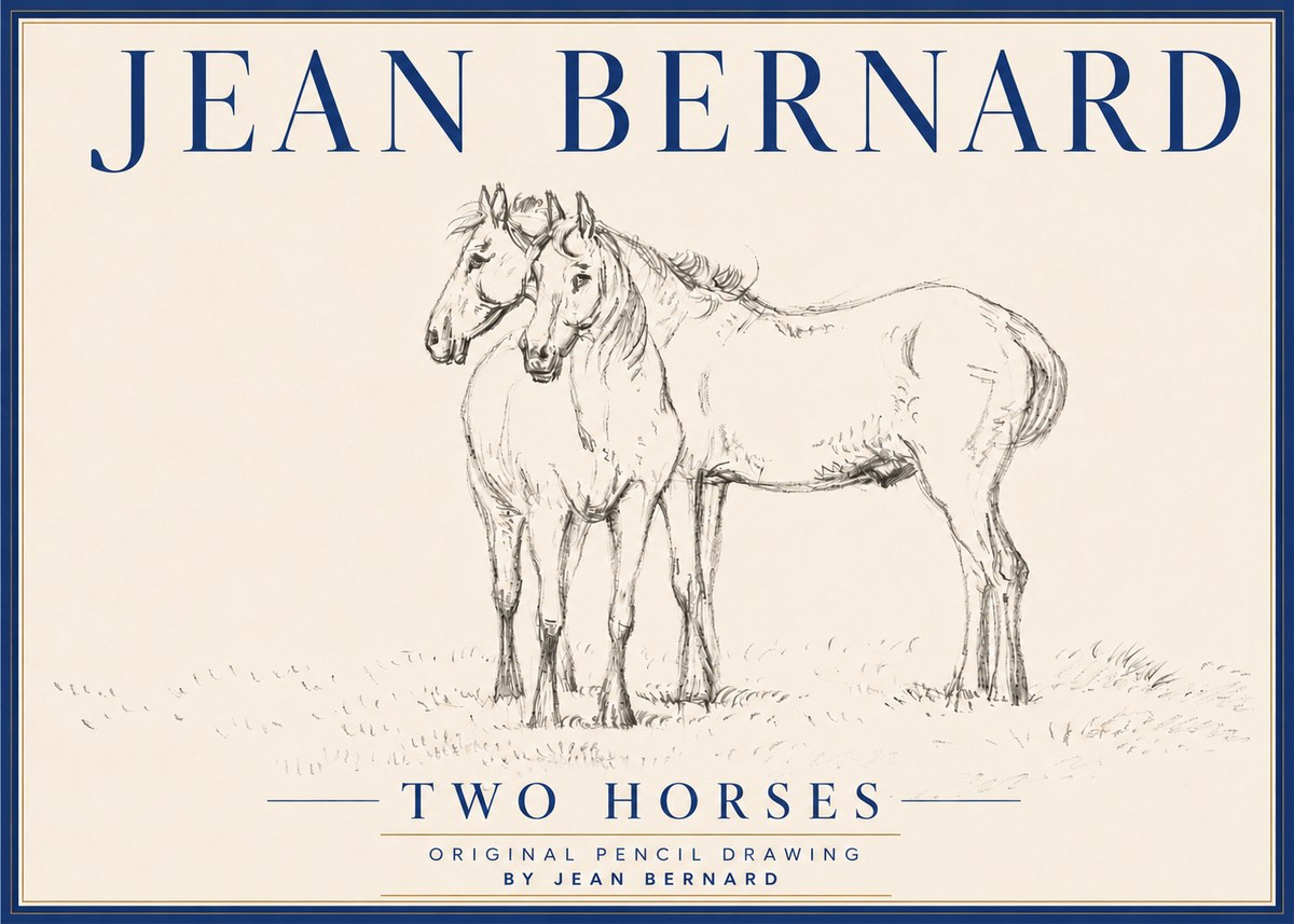 Jean Bernard Two Horses I No6 - Poszter