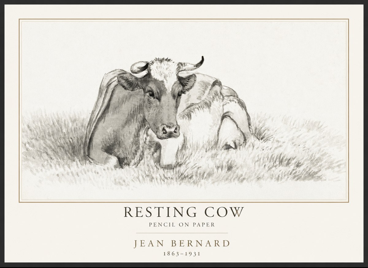 Jean Bernard Resting Cow IV No1 - Poszter