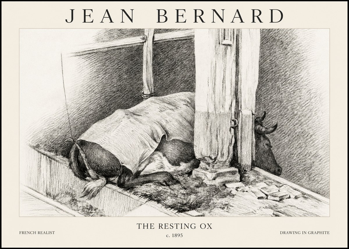 Jean Bernard The Resting Ox No1 - Poszter