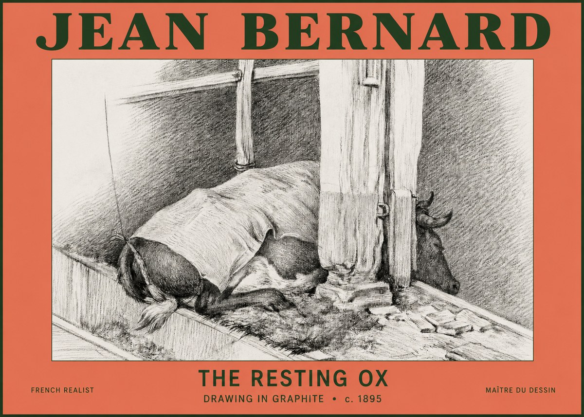 Jean Bernard The Resting Ox No2 - Poszter