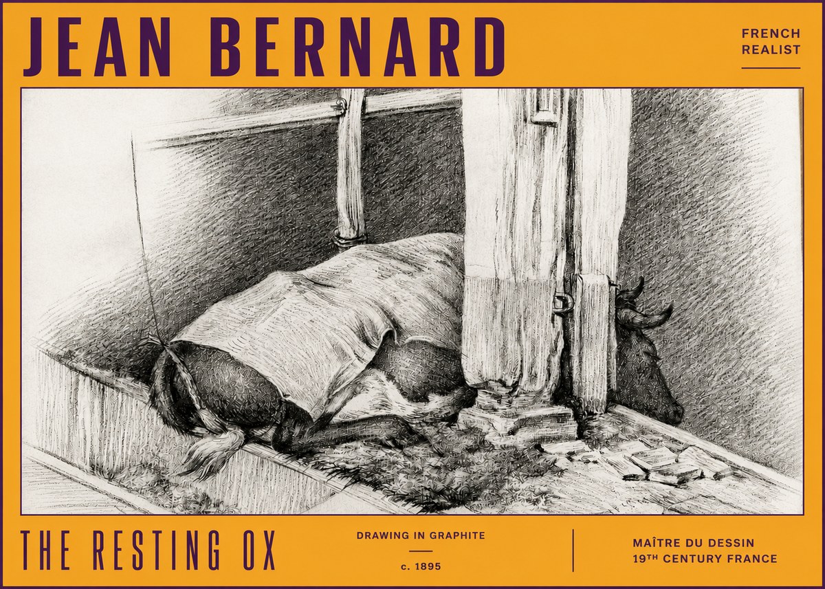 Jean Bernard The Resting Ox No4 - Poszter
