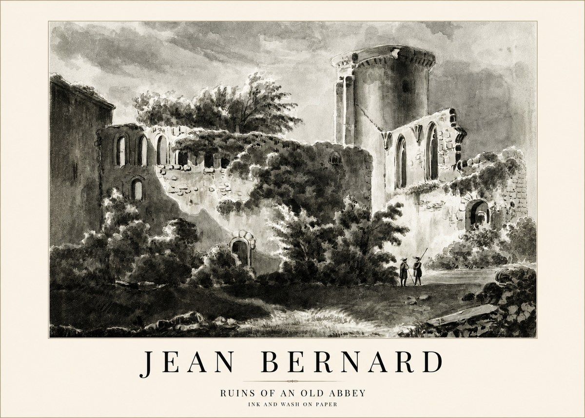 Jean Bernard Ruins of an Old Abbey No1 - Poszter