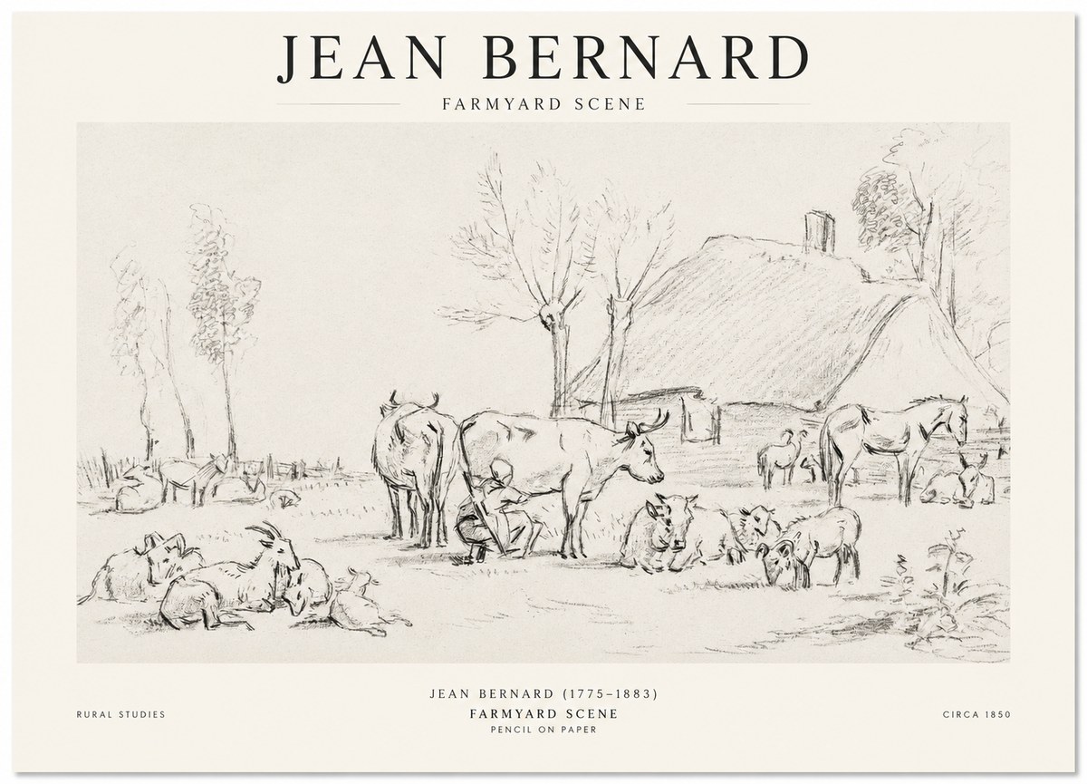 Jean Bernard Farmyard Scene No1 - Poszter