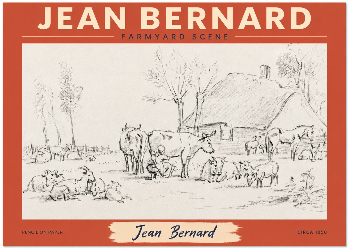 Jean Bernard Farmyard Scene No2 - Poszter