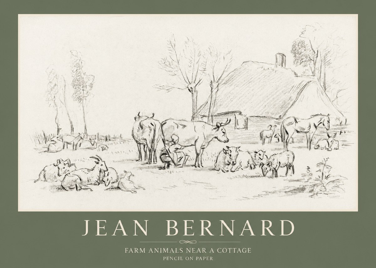 Jean Bernard Farmyard Scene No4 - Poszter