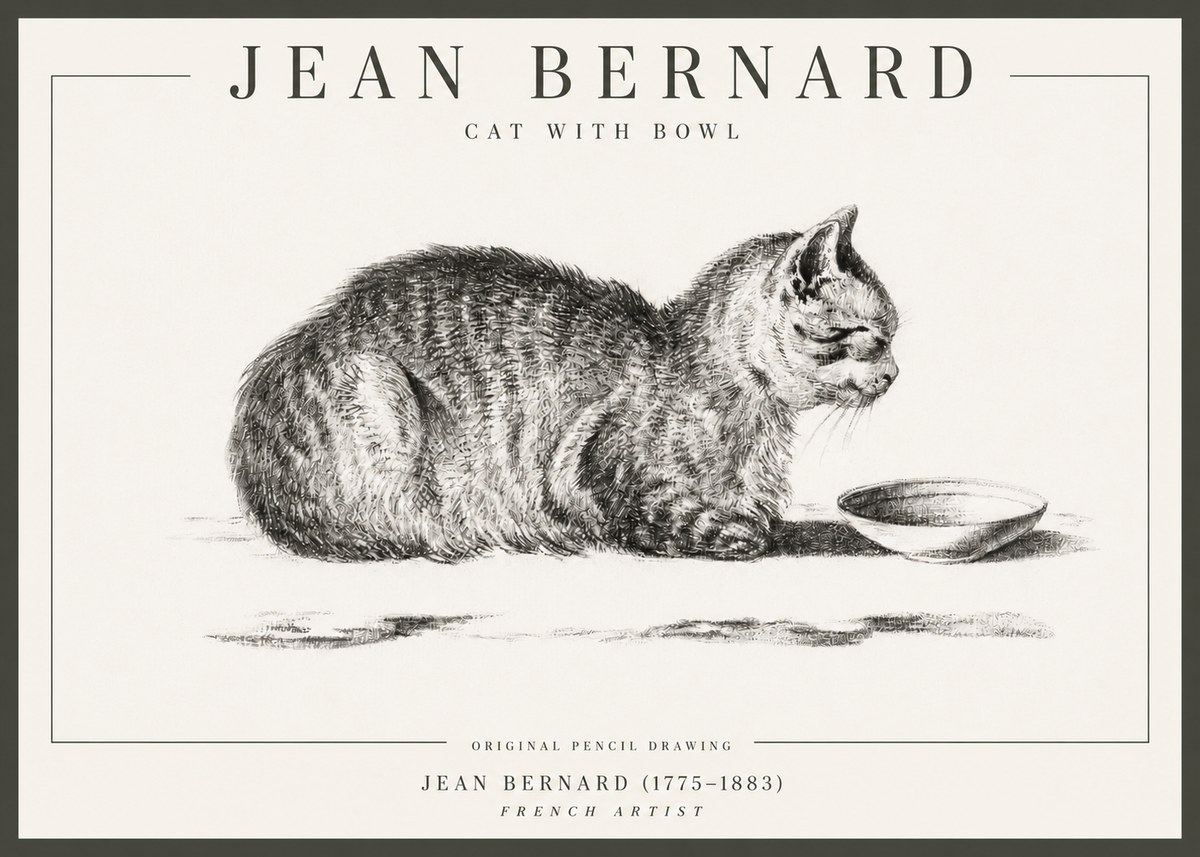 Jean Bernard The Cat No5 - Poszter