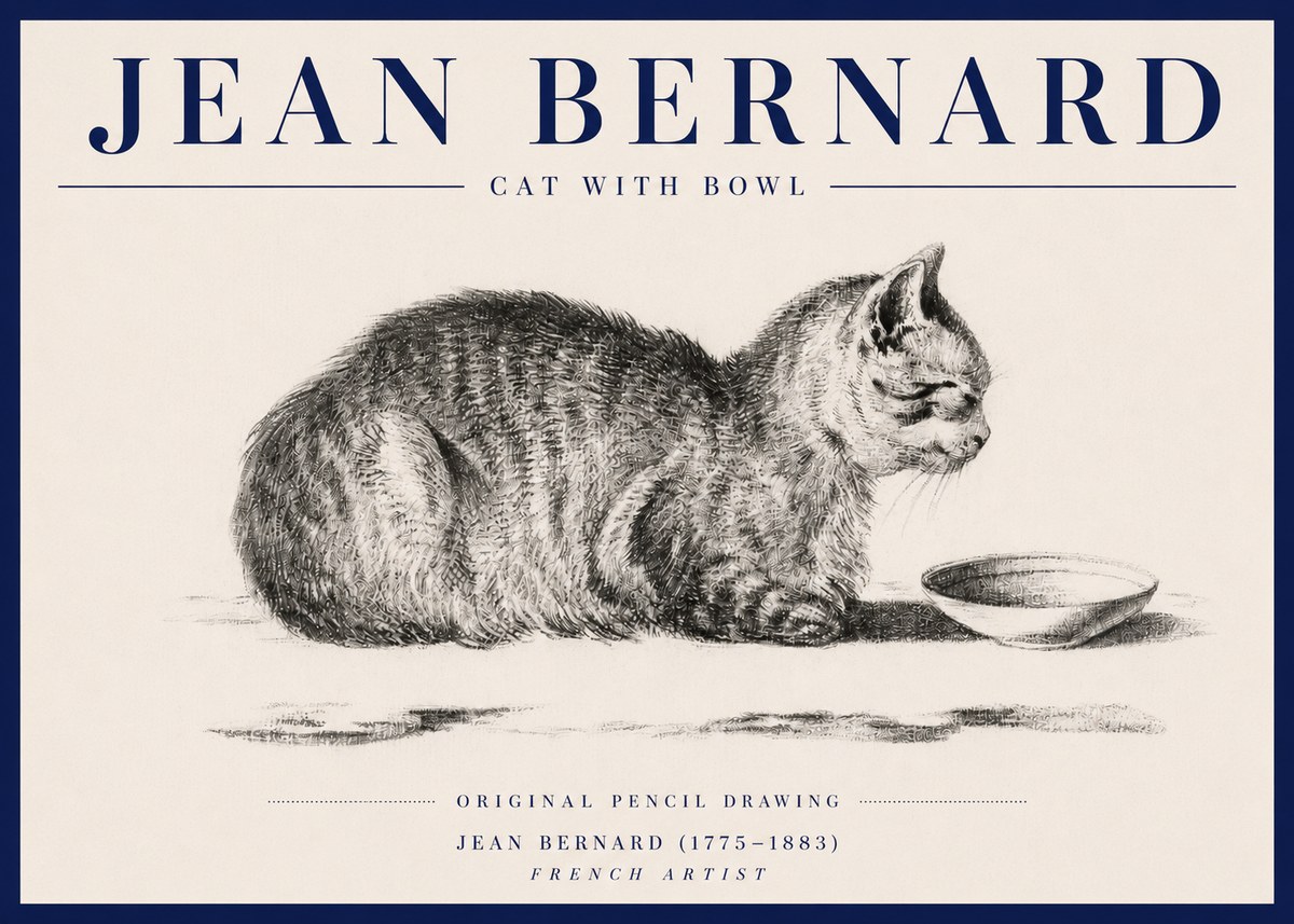 Jean Bernard The Cat No6 - Poszter
