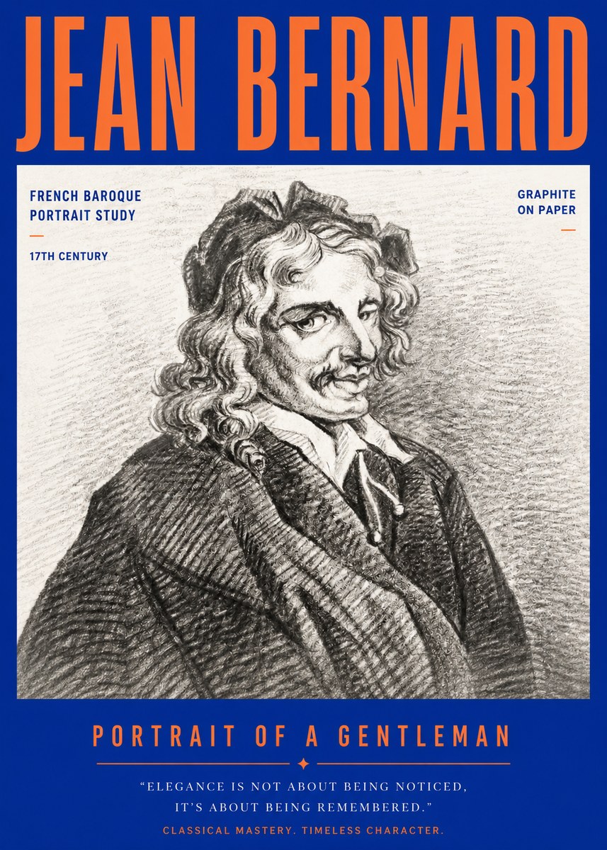 Jean Bernard Portrait of a Gentleman II No3 - Poszter