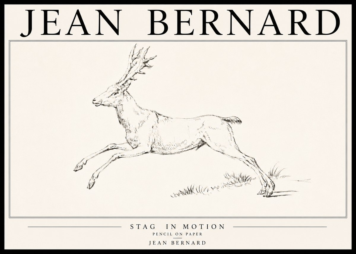 Jean Bernard Stag in Motion No6 - Poszter
