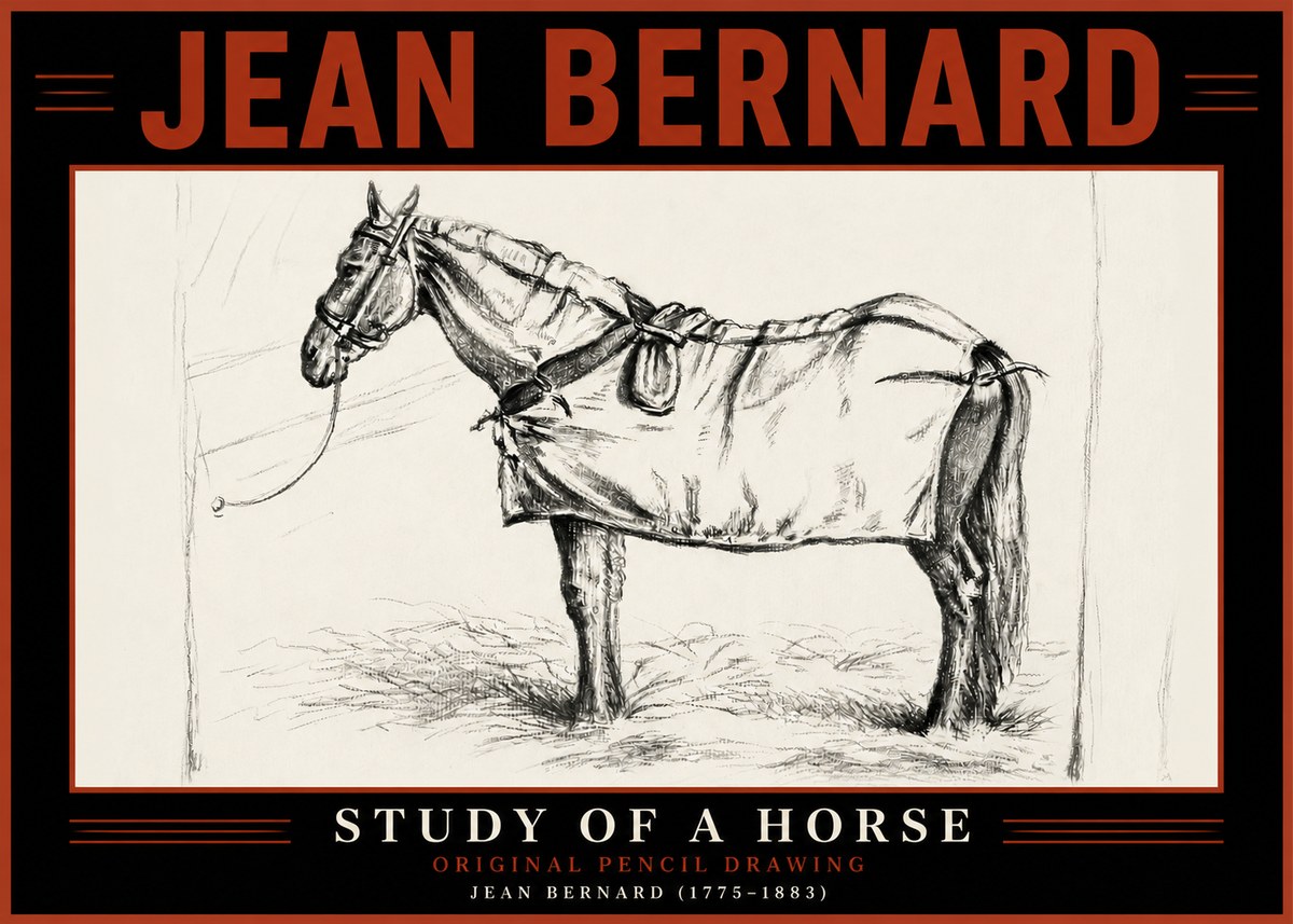 Jean Bernard Study of a Horse XI No6 - Poszter