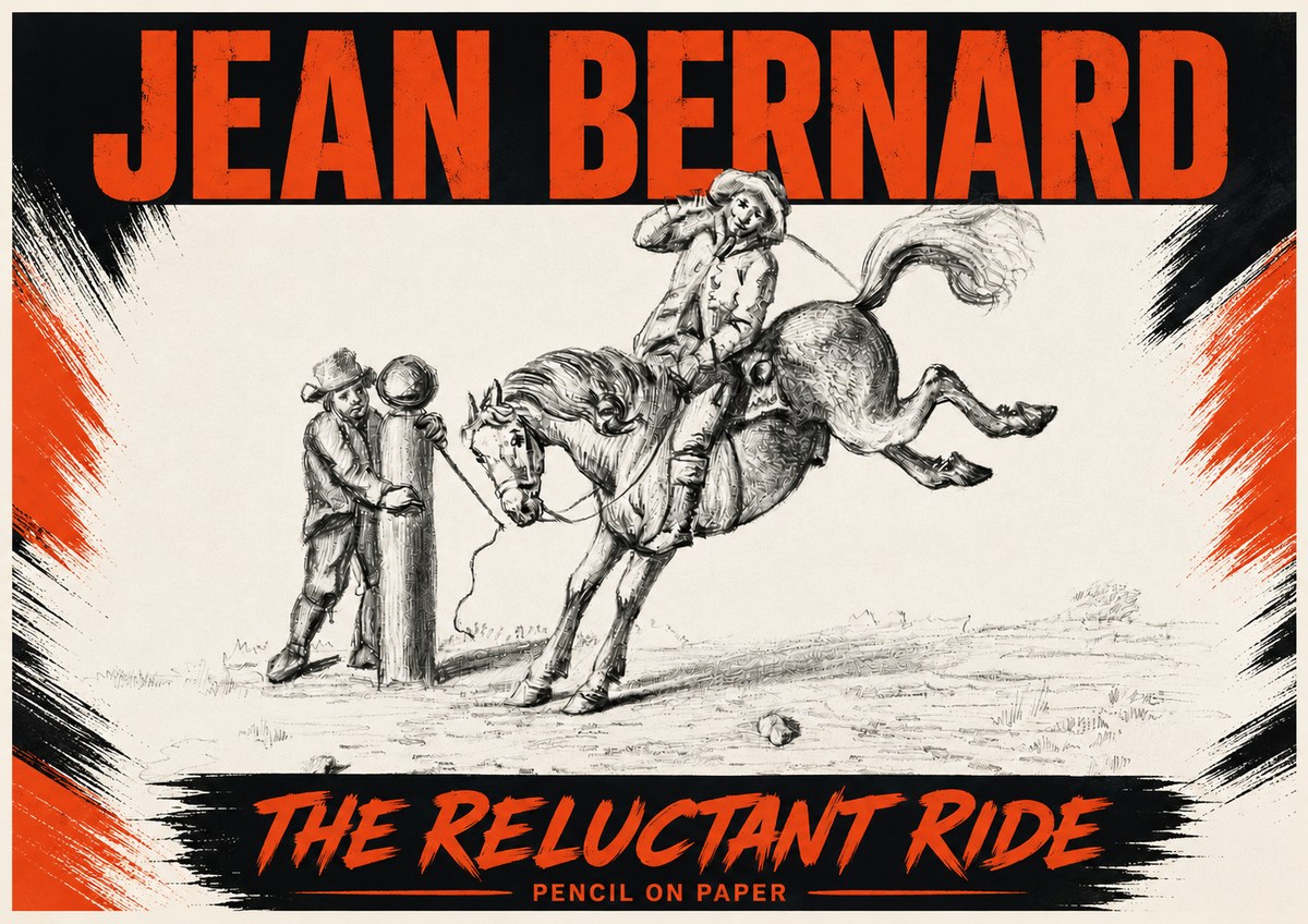 Jean Bernard A Study of the Bucking Horse No6 - Poszter