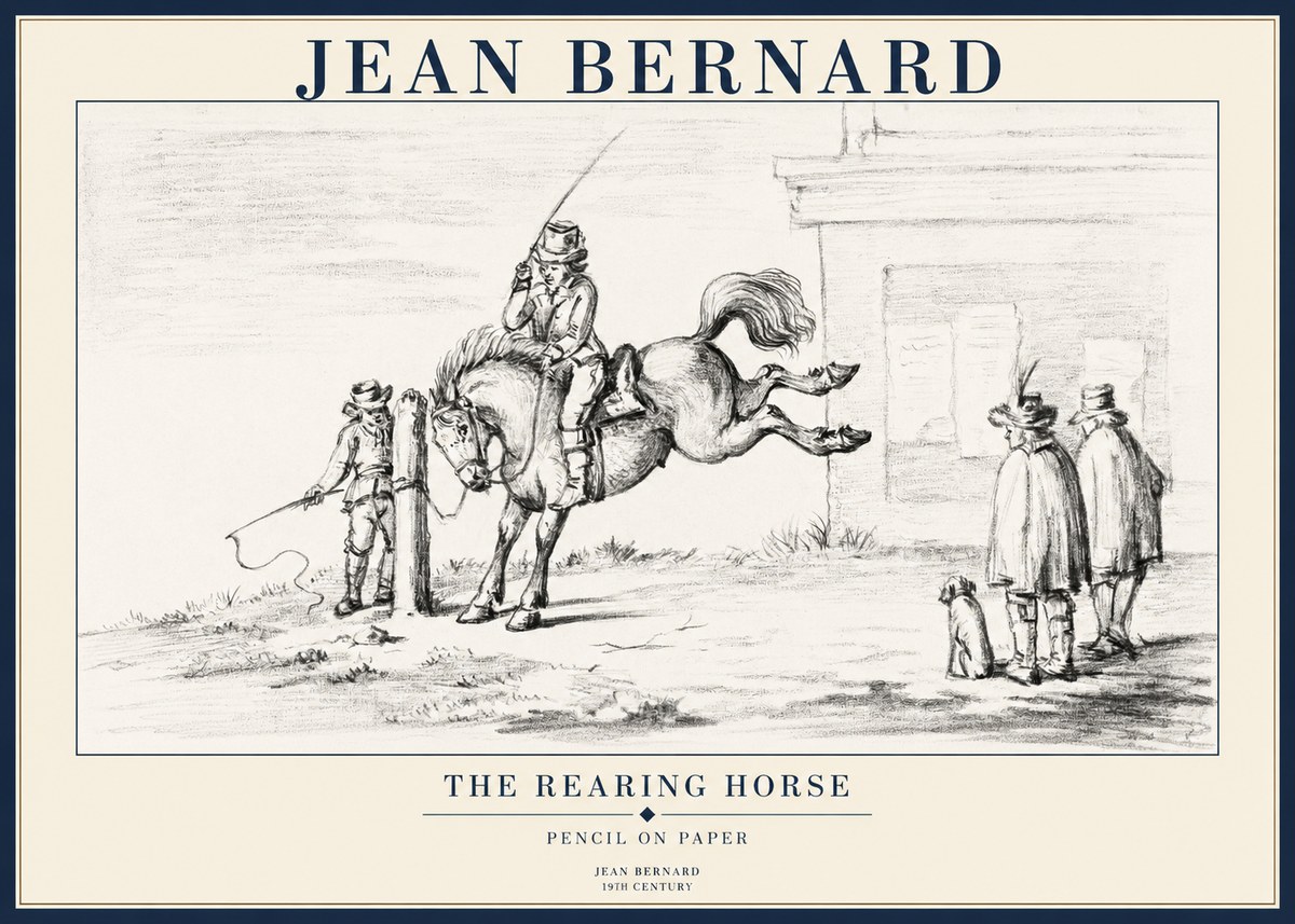 Jean Bernard The Rearing Horse II No1 - Poszter
