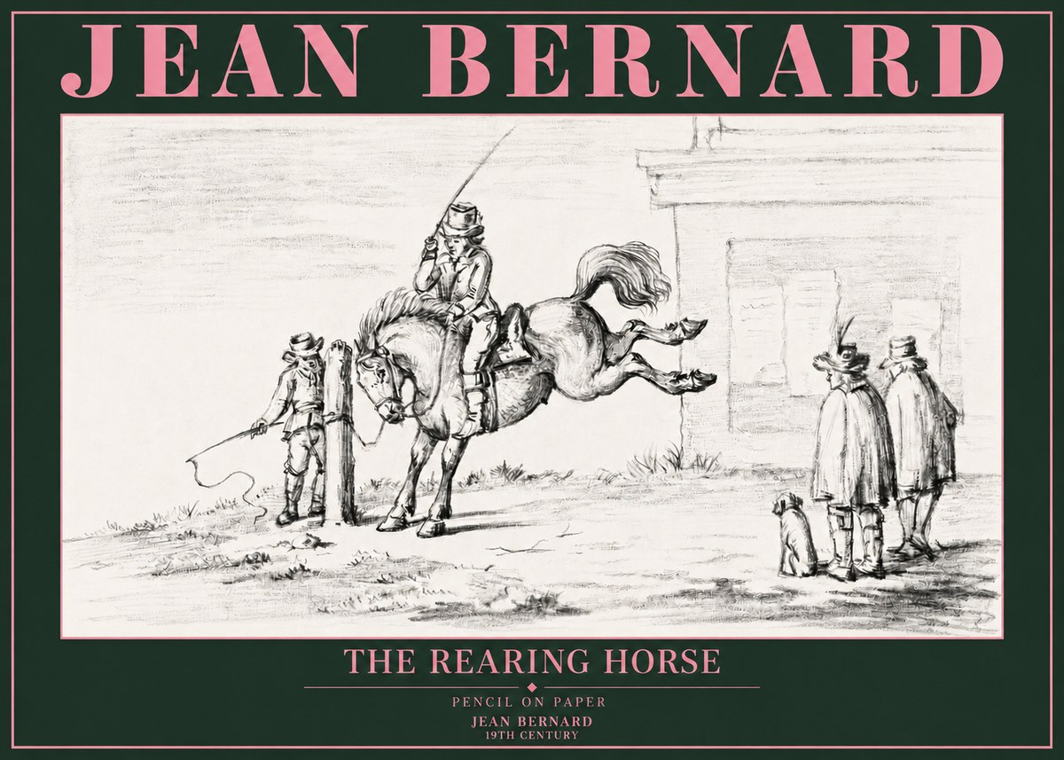 Jean Bernard The Rearing Horse II No3 - Poszter