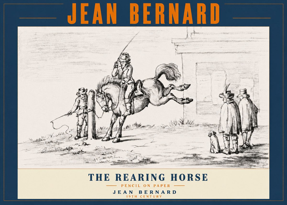 Jean Bernard The Rearing Horse II No4 - Poszter