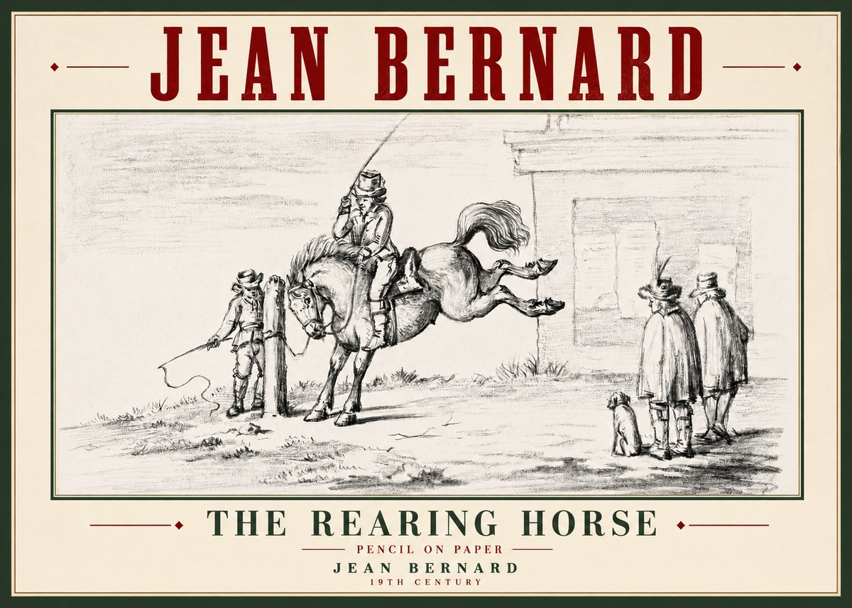 Jean Bernard The Rearing Horse II No5 - Poszter