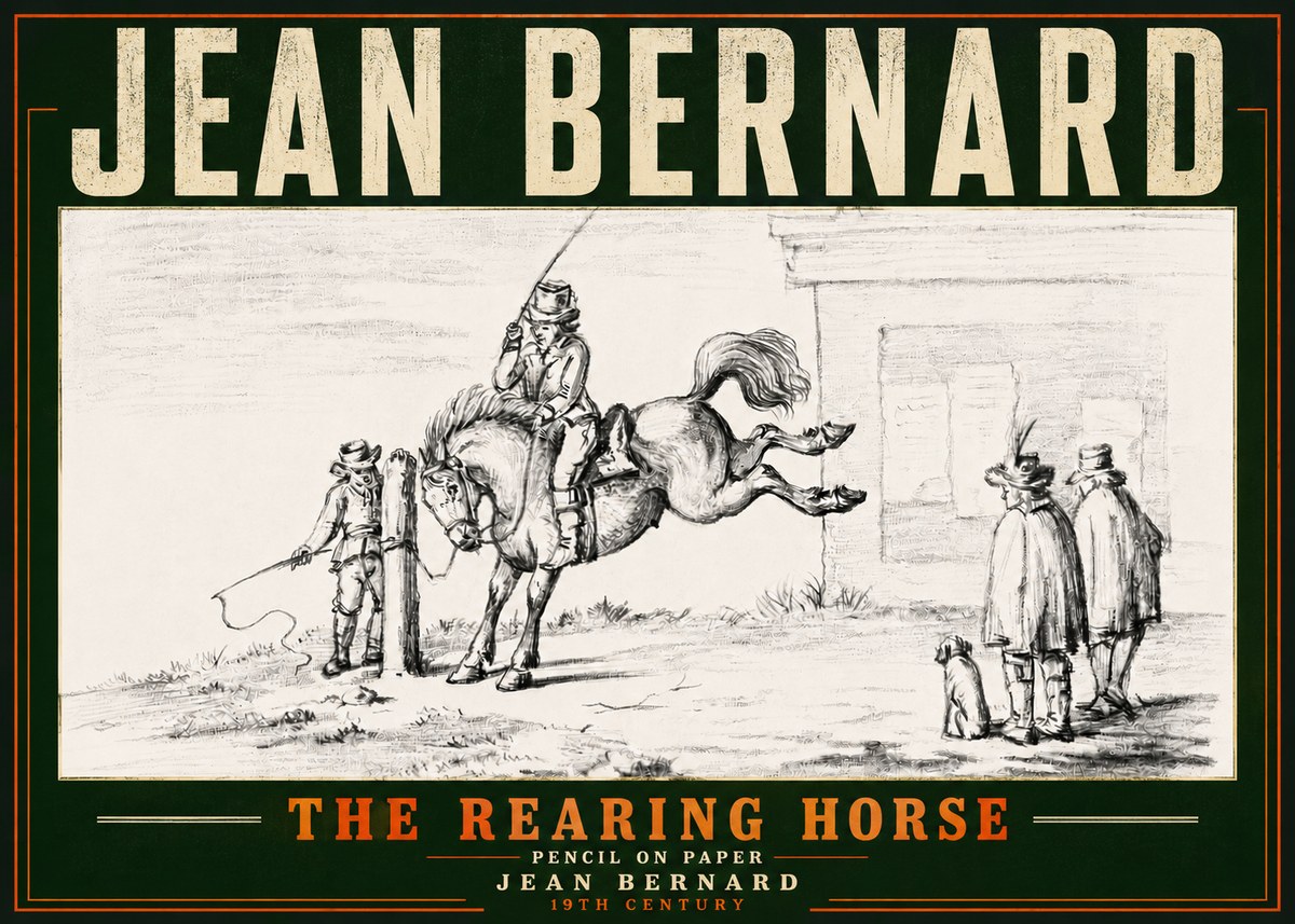 Jean Bernard The Rearing Horse II No6 - Poszter