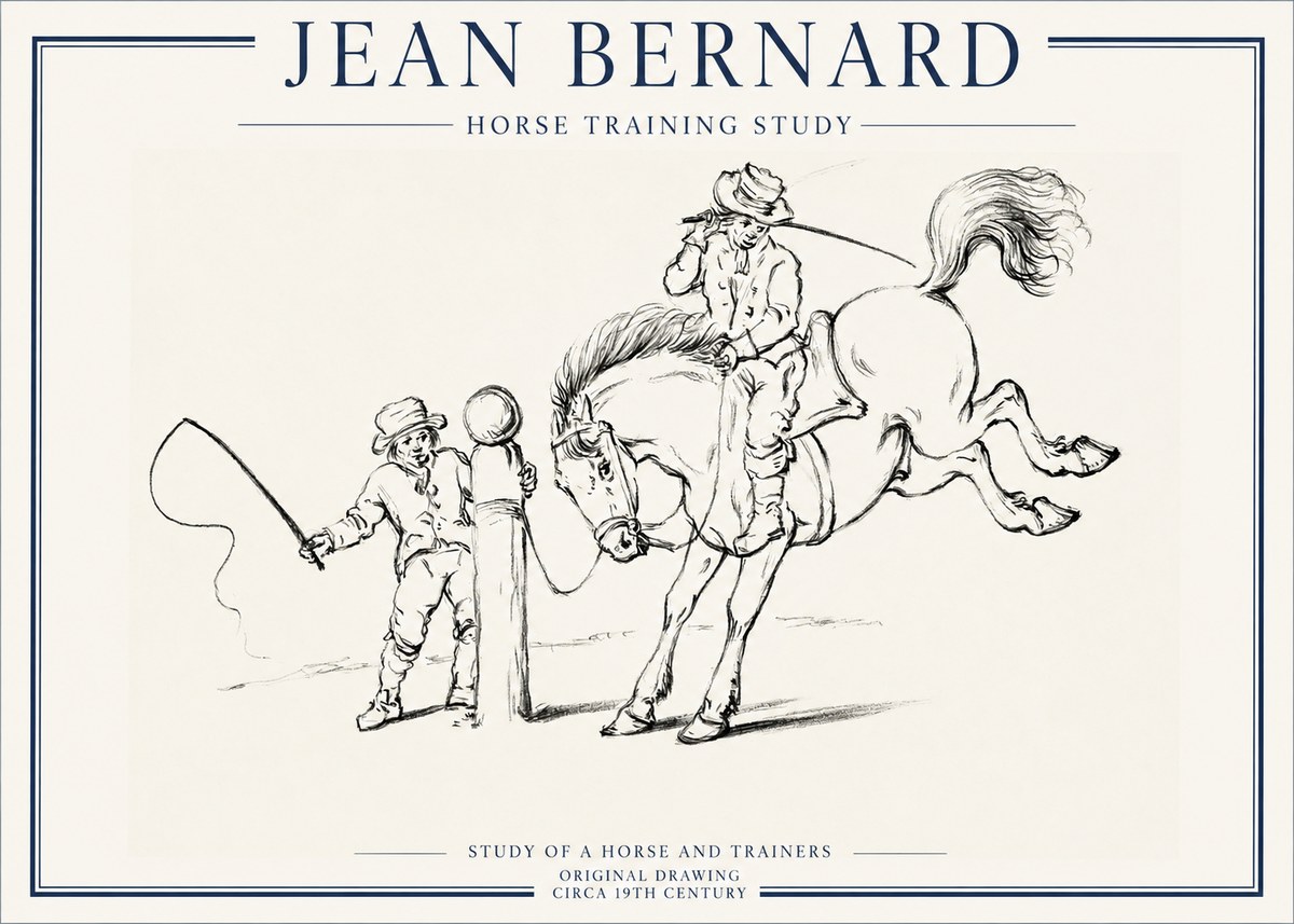 Jean Bernard Horse Training Study No1 - Poszter
