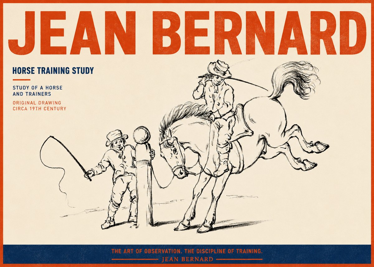 Jean Bernard Horse Training Study No2 - Poszter