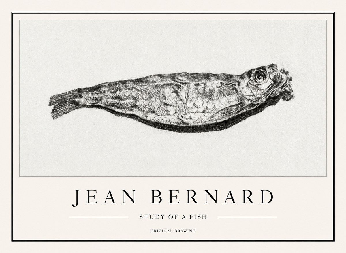 Jean Bernard Study of a Fish V No1 - Poszter