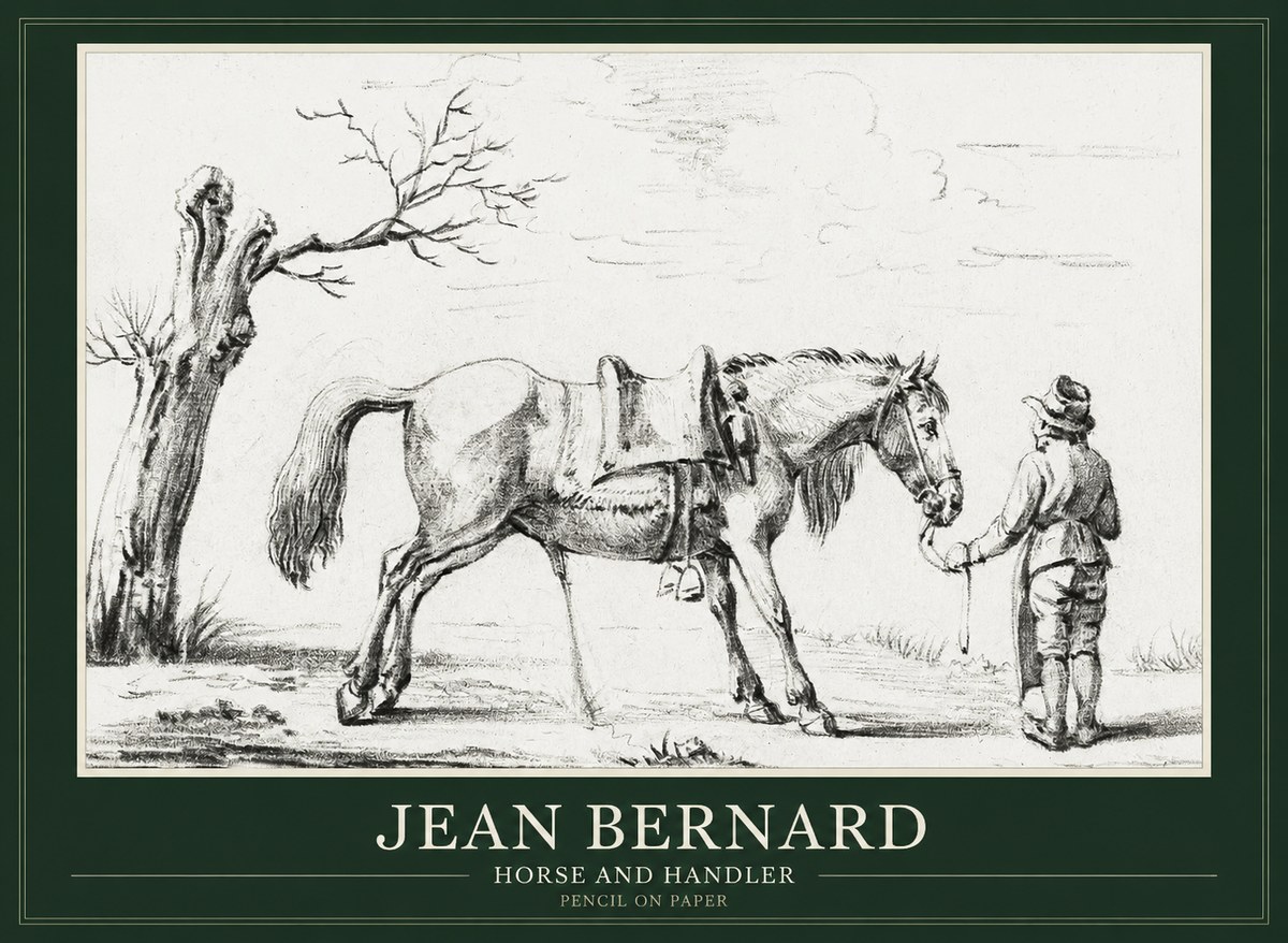 Jean Bernard Horse and Handler No1 - Poszter