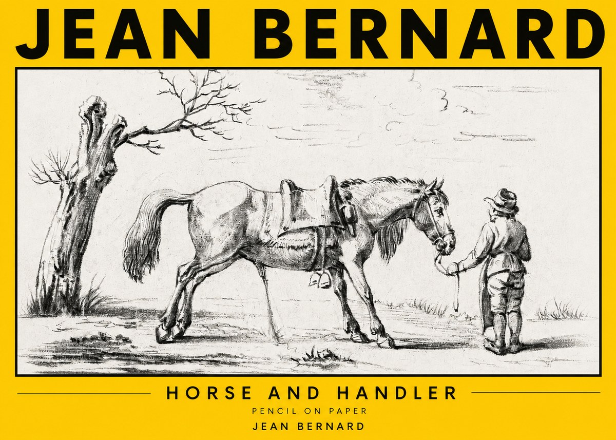 Jean Bernard Horse and Handler No3 - Poszter