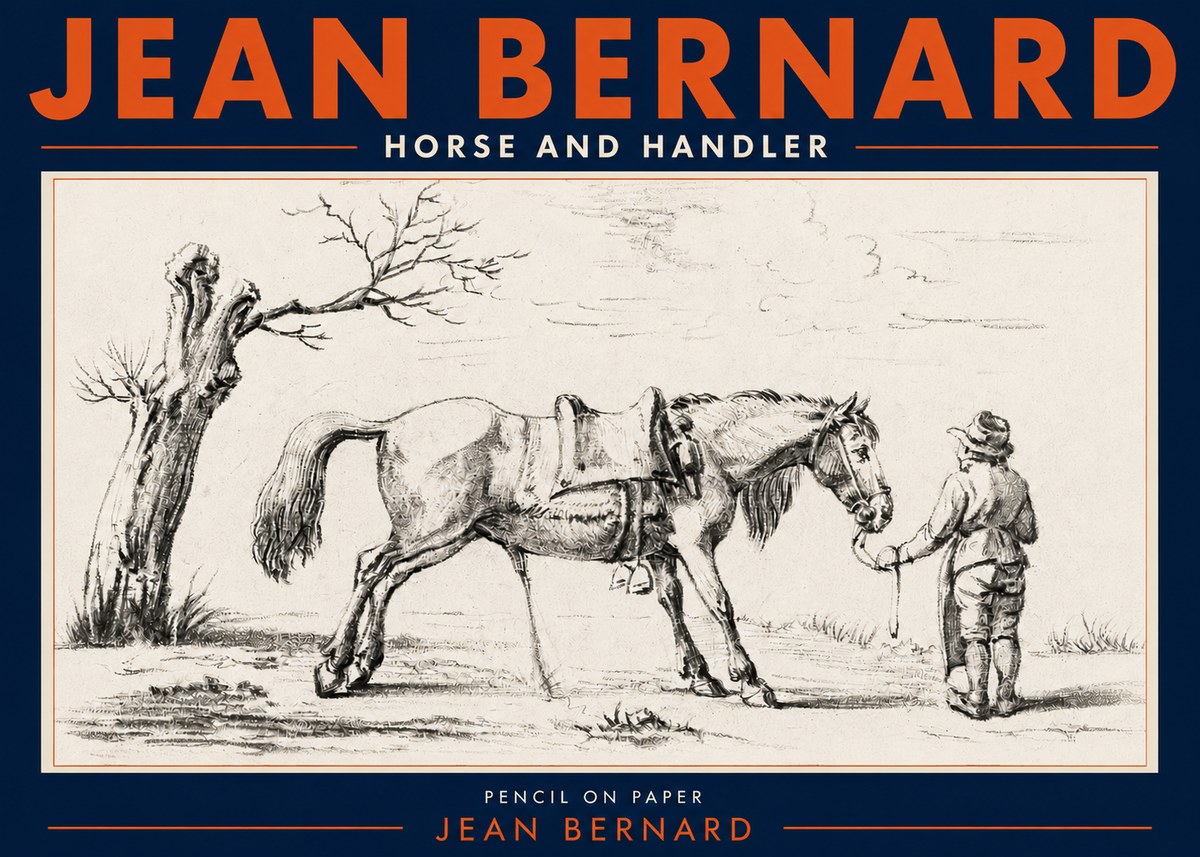 Jean Bernard Horse and Handler No4 - Poszter