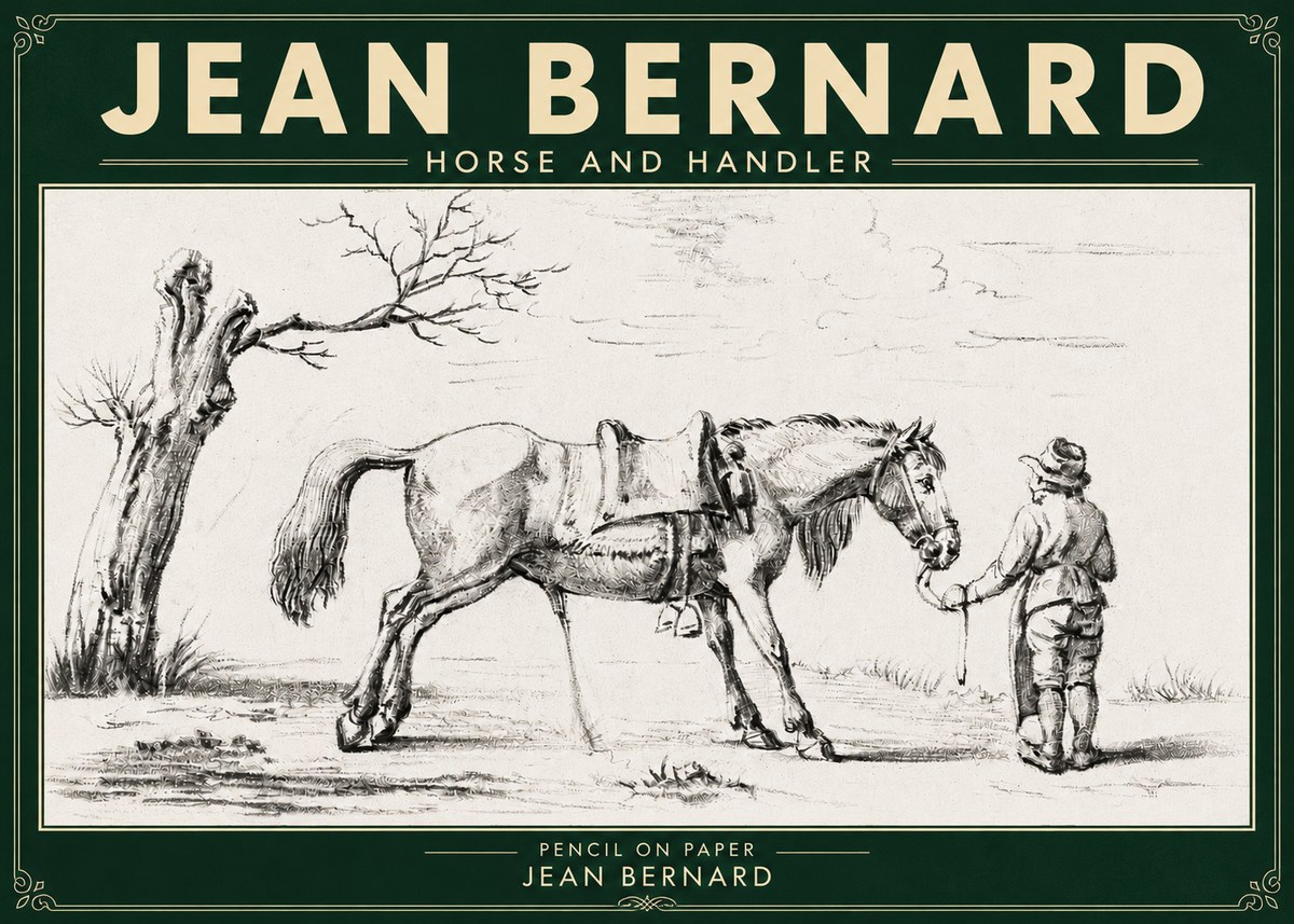 Jean Bernard Horse and Handler No5 - Poszter