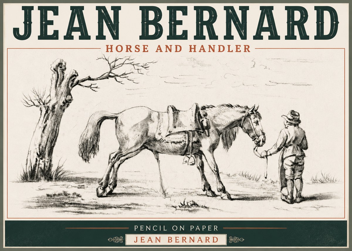 Jean Bernard Horse and Handler No6 - Poszter