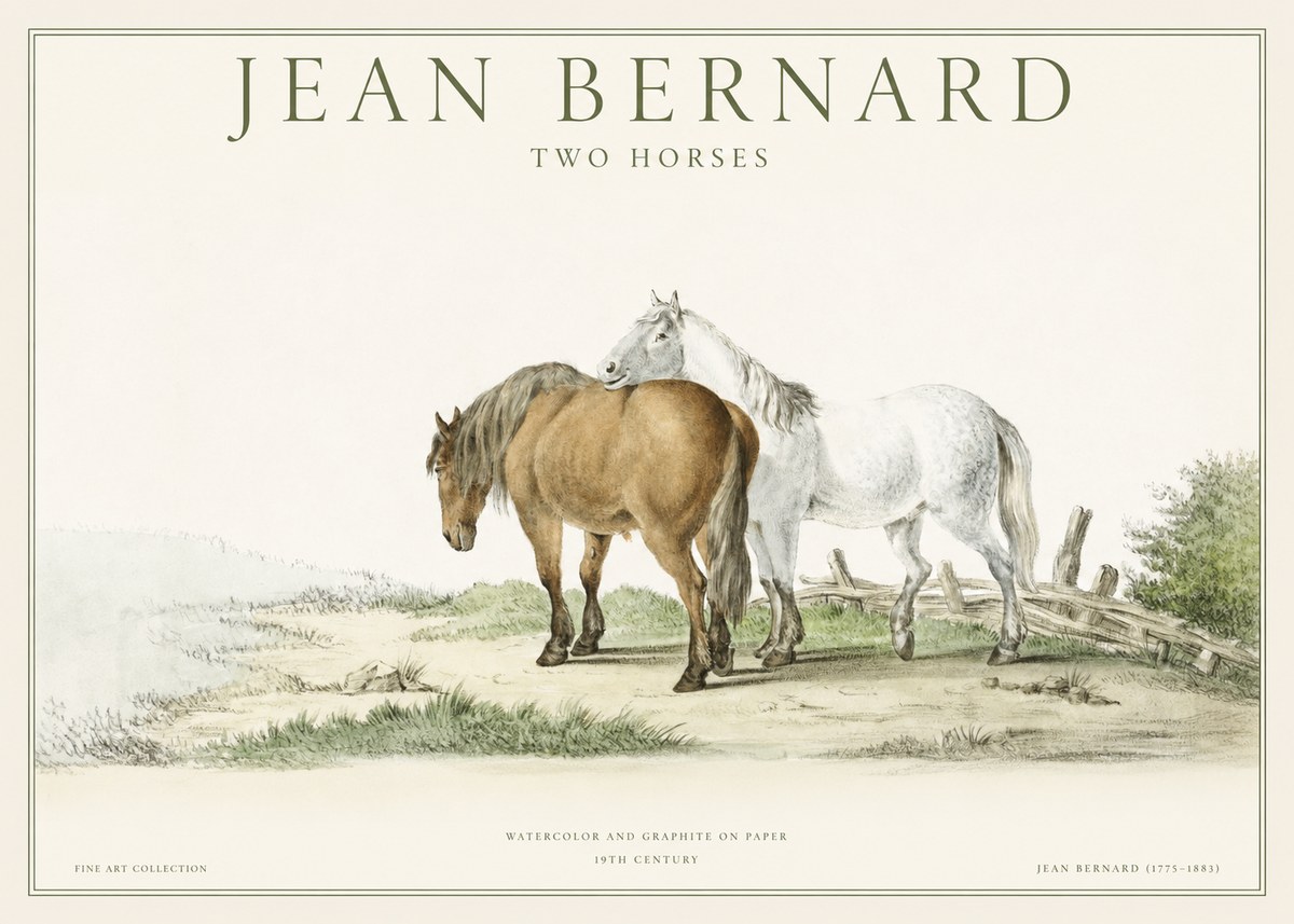 Jean Bernard Two Horses II No1 - Poszter