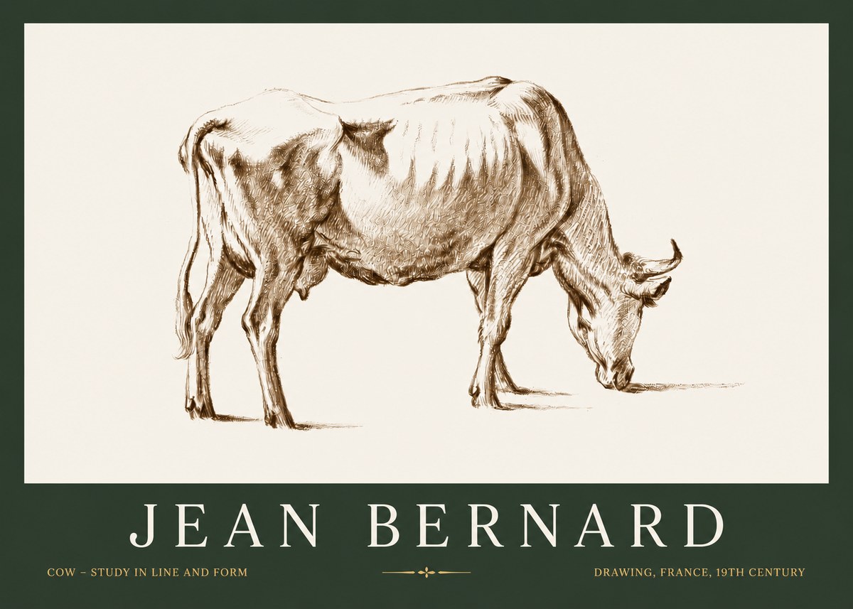 Jean Bernard Cow II No3 - Poszter