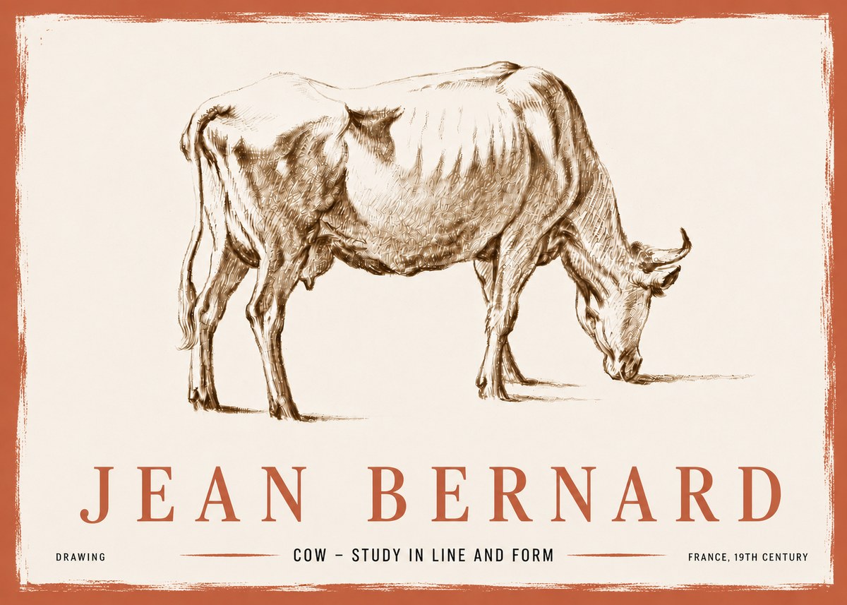 Jean Bernard Cow II No6 - Poszter