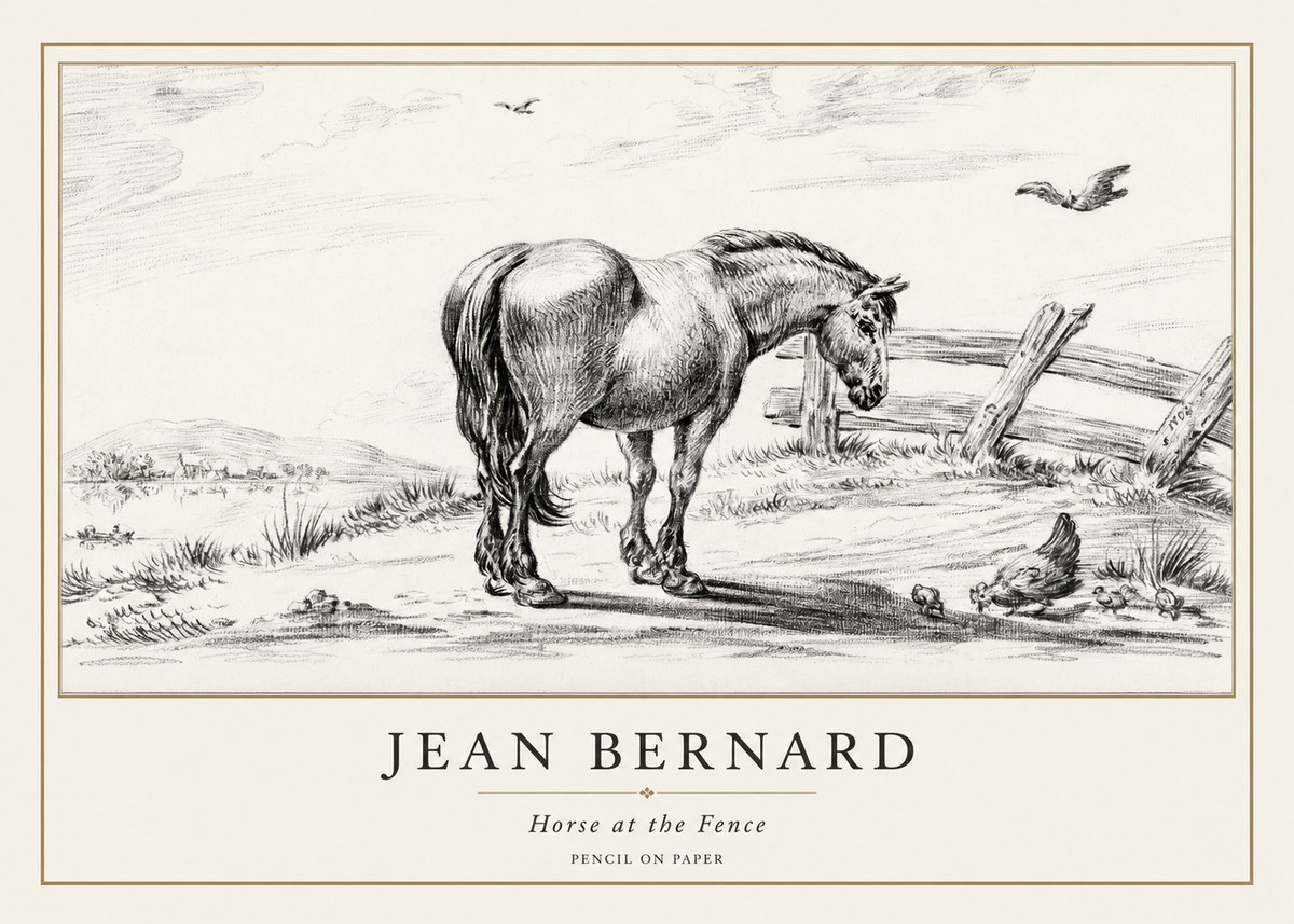 Jean Bernard Horse at the Fence No1 - Poszter