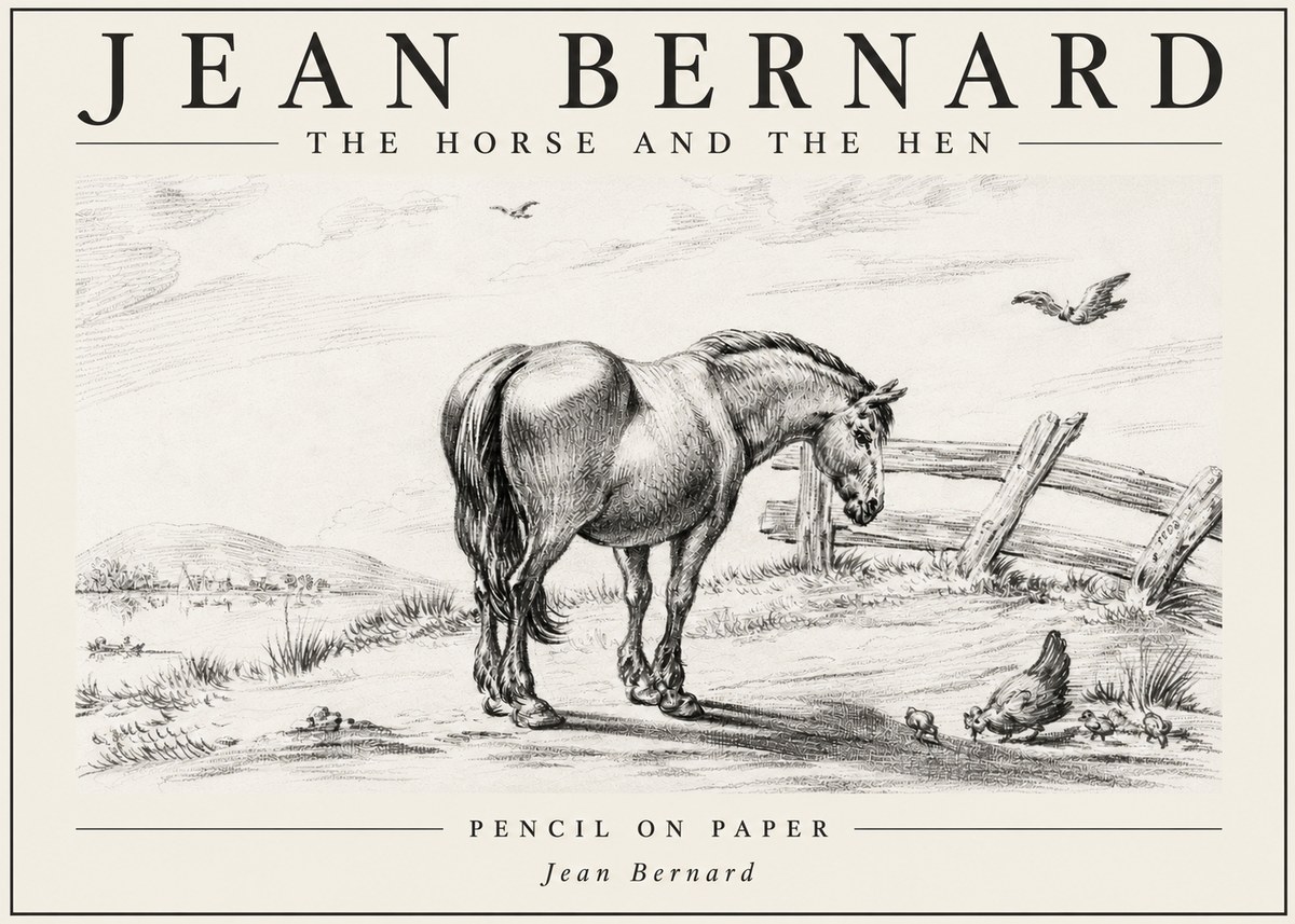 Jean Bernard Horse at the Fence No6 - Poszter