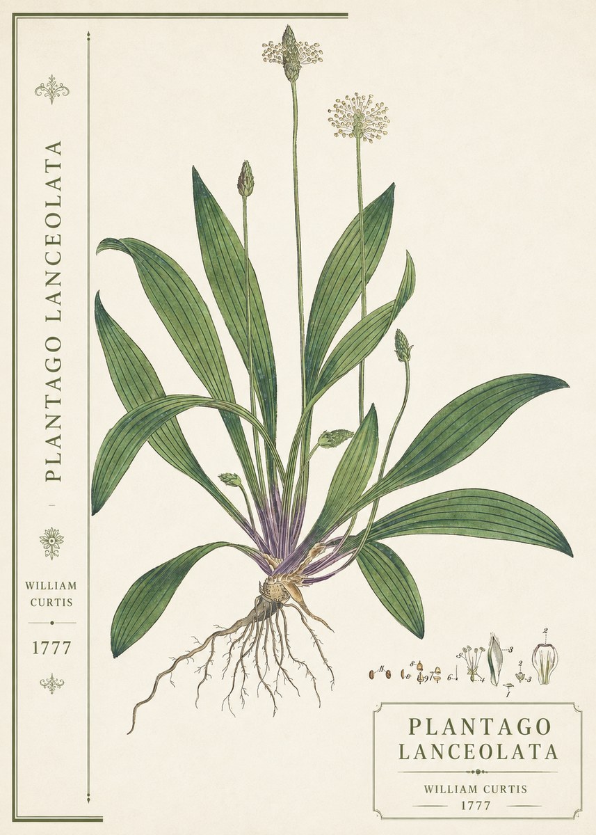 William Curtis Plantago Lanceolata III No2 - Poszter