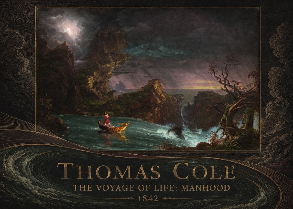 Thomas Cole The Voyage of Life: Manhood II No3 - Poszter