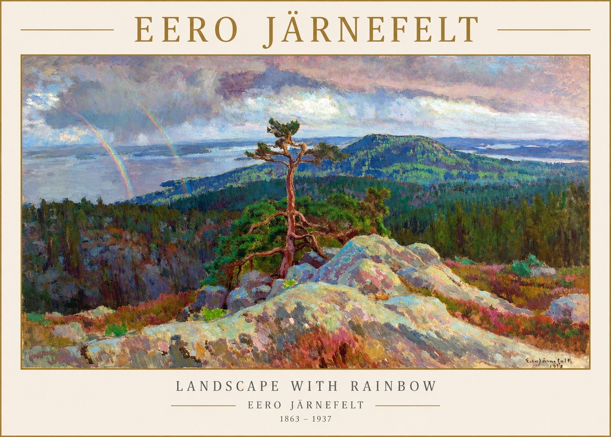 Eero Järnefelt Landscape with Rainbow, 1915 No2 - Poszter