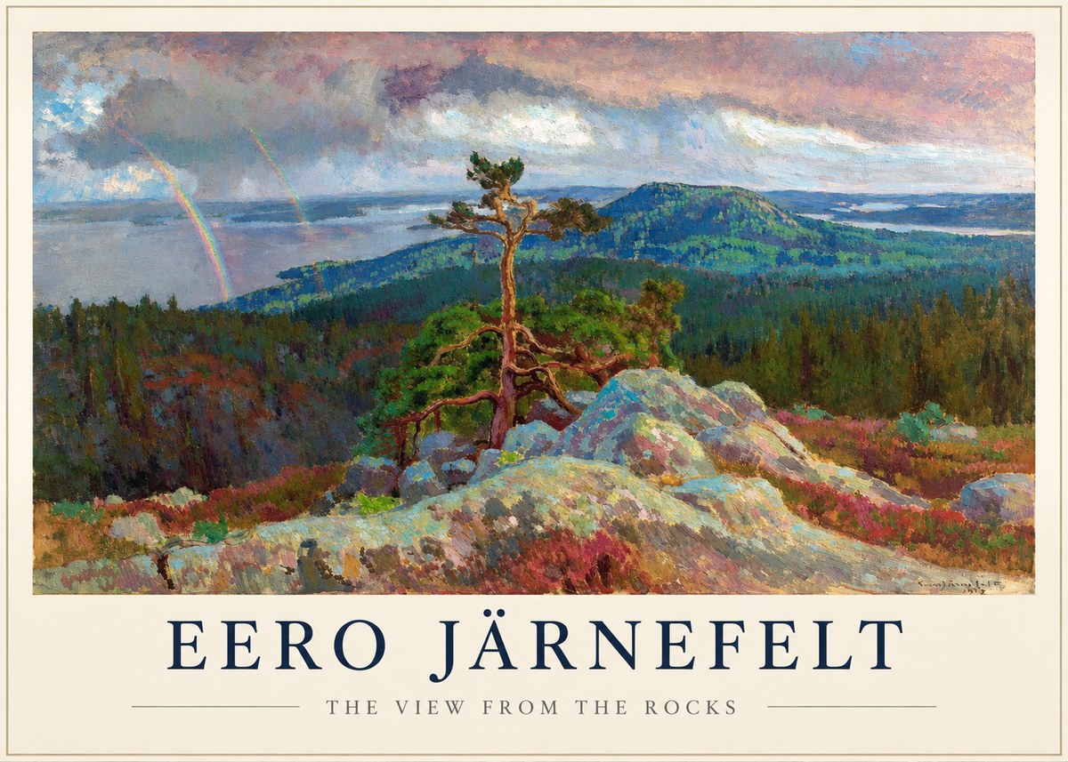 Eero Järnefelt Landscape with Rainbow, 1915 No3 - Poszter